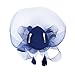 Urban CoCo Women's Elegant Flower Feather and Veil Fascinator Cocktail Party Hair Clip Hat (Navy blue)