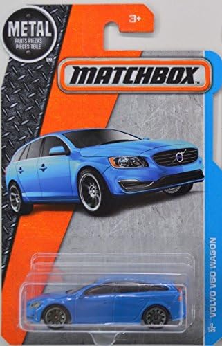 Mattel 2016 Matchbox Metal Parts Piezas MBX Adventure City - Volvo V60 Wagon (Light Blue)