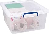 Really Useful Box Nestable 17.5 Litre Clear Pack of 3 Storage Boxes