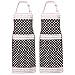 Nuovoware Aprons, [2PACK] Fashionable Unisex Chef Kitchen Apron with Adjustable Neck Strap and Spacious Pocket, Perfect for Cooking, Baking and Housework, Machine Washable, Coffee & White Dots