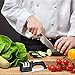 Nicekitchen Kitchen Straight and Serrated knives 2 stage Manual chef Knife Sharpener, with Diomand Abrasives, Black