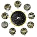 FOCUSAIRY 25 Feet Expanding Durable Expandable Strongest Outdoor Garden Water Hose with Shut Off Valve Solid Brass Connector and 9-pattern Spray Nozzle