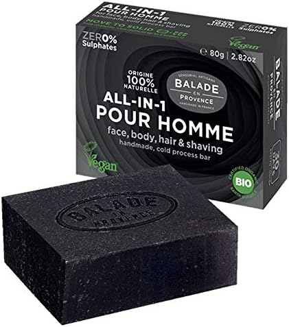 Balade en Provence Organic ALL-IN-ONE Bar, Black, 80 g (Pack of 1)