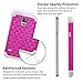 Fosmon HYBO-SD Diamond Star Design Hybrid Case for Samsung Galaxy S5 (Pink / White Bumper)