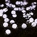 Lalapao Globe String Lights Outdoor Christmas Decorations 100 LED Battery Operated Xmas Waterproof Fairy Lighting with 5 Modes for Indoor Tree Garden Home Patio Lawn Bedroom Wedding Party (White)