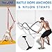 Yes4all Wall Anchor/Wall Mount Bracket for Suspension Straps, Battle Ropes, Yoga Swing – Included Webbing Strap, Steel Anchor Bolts and Snap Hook
