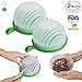 [2-PACK] Green Salad Cutter Bowl Set - 4 In 1 Multi-Functional- Make Your Salad in 60 Seconds with this Fast & Easy To Use Salad Chopper, Cutting Board, Strainer & Bowl (Green)