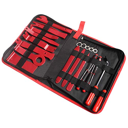 Trim Removal Set, DDAKY 22PCS Auto Trim Panel Removal Tool Kit Car Audio Trim for Automobile, Seesaw Wrench/Screwdriver/Terminal Needle Remover - Thumbnail 4