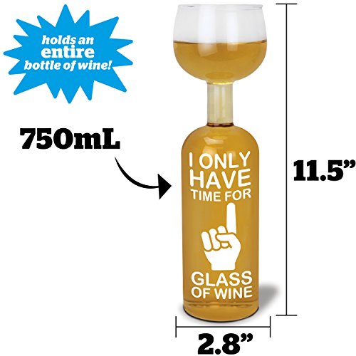 BigMouth Inc. Ultimate Wine Bottle Glass Holds an entire 750mL Bottle
