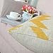 Euphoria CaliTime Cushion Cover Throw Pillow Shell Ikat Malposed Zigzag Stripes Geometric Figures 18 X 18 Inches Yellow