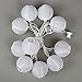 LampLust String Lights Paper Lanterns with Lights, 10 White Mini Chinese Lanterns, 3 Inch Diameter, 7 Ft Lantern String Lights Bedroom, Plugin Outdoor Waterproof Paper Lantern Party Decorations