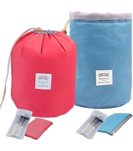 drawstring pouch bucket barrel cosmetic makeup bags travel organizer Poceacles Dragonfly Lily Flower Pink Bag Large Capacity Bag Pouch, Multi-functional Toiletry Storage Pocket for Women : Beauty & Personal Care Nike University Red Brasilia So easy to organize Qty:25 Pack learning