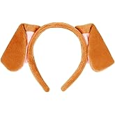 Minkissy Puppy Ears Headband for Women and Kids -Dog Ears Headband Animal Cosplay Accessory -Clifford Hat - Child Hair Fabric Dog Accessory