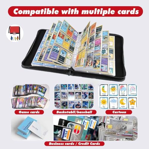 Fichário Album Para 400 Cartas Album Cards 50 Folhas Para Adequado Para Crianças