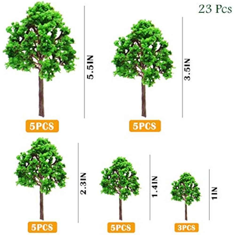 Download 23Pcs Model Trees Scenery Plastic Artificial Layout Rainforest Diorama, Building | eBay