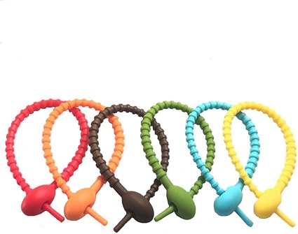 Tangser Bunte Mehrzweck Silikonbinder Mehrzweck Krawatte Taschenclip Brot Krawatte Lebensmittelschoner Wiederverwendbare Gummi Dreh Krawatte Kabelbinder Haushaltsschlangenbinder 12 Stuck Amazon De Kuche Haushalt