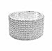 Janefashions Vegas Clear White Austrian Rhinestone Crystal Tennis Stretch Bangle Bracelet Cuff Party Bridal Evening Wear 15 Row 10 Row 5 Row 3 Row Silver Gold B820 (10-Row Silver)