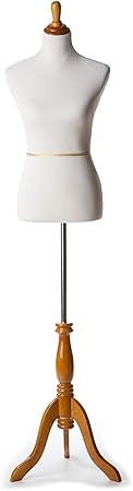 Sav Mannequins in Fiber for Female Dress with Wooden Stand (Off White) Size-8 Pack of 1