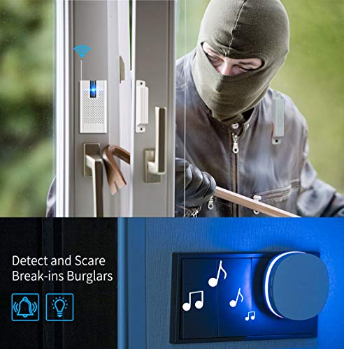 Wireless Door Open Chime, Govee Door Sensor Chime with LED Indicators(400FT Operating Range, 36 Chime Tunes, 5 Volume Levels), Home Security System Open Sensor Alarm for Door/Window/Drawer/Safe Box - Thumbnail 5