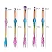 AprFairy 2017 Mermaid Makeup Brushes Set 10pcs with Pink Plaid Makeup Bag Ultra-soft Bristles Face Foundation Beauty Tools Blush Concealer Contouring Make Up Brush Kit - Colorful Gradient