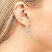 Cate & Chloe Isabel 18k White Gold Teardrop Dangle Earrings with Simulated Diamond Crystals, Hypoallergenic Jewelry for Women, Gift for Her