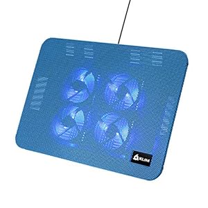 KLIM-Serenity-Laptop-Cooling-Stand-for-Laptop-11-to-156-inches-Perfect-for-Small-and-Medium-Laptops-Stable-And-Sturdy-Metal-Grid-Silent-Laptop-Cooling-Pad-NEW-2020-Blue KLIM Serenity + Laptop Cooling Stand for Laptop + 11 to 15.6 inches + Perfect for Small and Medium Laptops + Stable And…