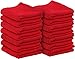 Utopia Towels Shop Towel (12x14 Inch) – Ultra Soft, Multi-Purpose & Reusable Cleaning Towel for Garage, Bar, Auto & Home Cleaning (Red, 100 Pack)