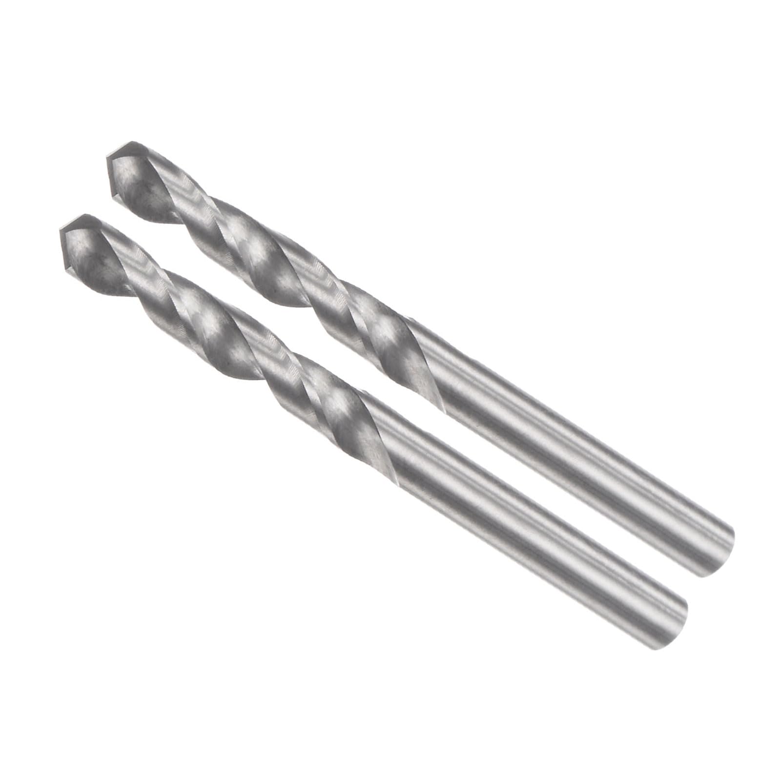 CoCud Solid Carbide Drill Bits, 3.4mm Diameter, YG6 (C2/K20) Tungsten Carbide Straight Shank Twist Drill Bits - (Applications: for Stainless Steel Alloy), 2-Pieces