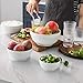 DOWAN Porcelain Serving Bowls, 64/42/22/12 Ounce Serving Bowls Set for Christmas, White Serving Dishes for Kitchen, Set of 4