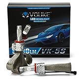 VK-5S H11 H8 H9 8000LM LED Headlight Conversion Kit, Low beam headlamp, Fog Driving Light, HID or Halogen Head light Replacement, 6500K Xenon White, 1 Pair