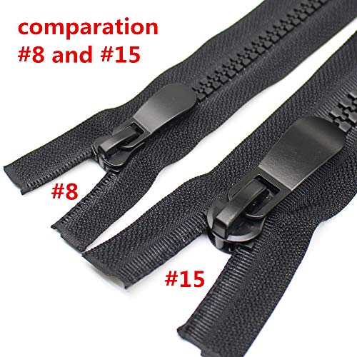 YaHoGa 8 78 Inch Two Way Separating Zipper Large Plastic Zippers for