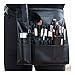Pro Makeup Artist Cosmetics Tool Apron, Brush Belt Accessory Organizer, Black