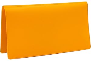 CAROUSEL CHECKS INC. Sunburst Orange Vinyl Checkbook Cover, Top Tear Personal Vinyl Checkbook Cover