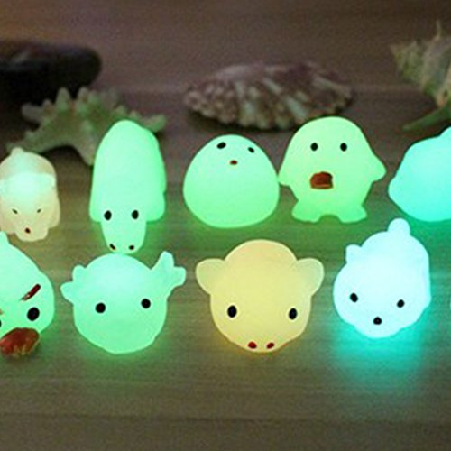 chuwa Cute Mochi Antistress Glow in The Dark Squishy Cat Stress Reliever Toy