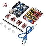 3X Geekcreit CNC Shield + UNO R3 Board + 4x A4988