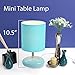 Simple Designs LT2005-BLU Stonies Small Stone Look Table Desk Bedside Lamp, Blue