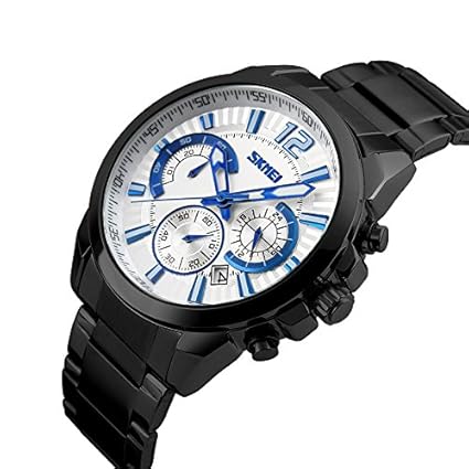 Skmei Full Stainless Steel 50 M Waterproof Chronograph Watch For Men