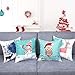 BLEUM CADE Pack of 4 Merry Christmas Decorative Pillow Cover Snowman and Deer Pillow Covers Elk Throw Pillow Cover Daily Cushion Cover for Christmas Home Office Car Sofa