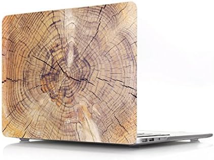 Latest Design, MacBook 12" Wood Texture Pattern Coated Case, Lightweight, Snap-on Plastic Hard Shell Cover Protective