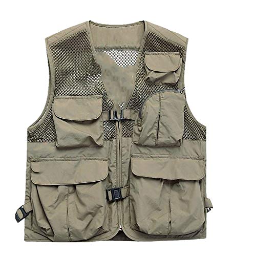 Atmungsaktive Weste Multi Pocket Multifunktionale Outdoor Herren Angeln Fotografie Weste Anglerweste