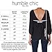 Humble Chic Bow Back Blouse for Women - Long Sleeve Chiffon Top Backless Tunic Shirt, Made in USA (Medium, Black)