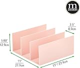 mDesign Clutch Bag Organiser – Light Pink, 5 Slots for Handbags view 5
