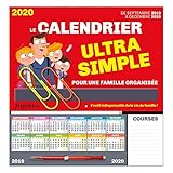 FrigoBloc Le calendrier ultra simple pour une famille organisée ! De Sept 2019 à Déc 2020 (P.BAC by