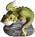 Top Collection 4218 Hear No Evil Dragon Resin Figurines, Green, Grey