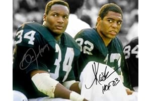 Ikonic Fotohaus Bo Jackson Marcus Allen HOF Signed Photo Autograph Print Wall Art Home Decor