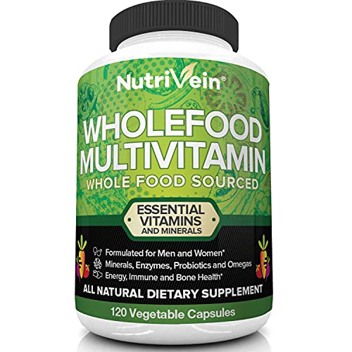 Nutrivein Whole Food Multivitamin Complete Daily Vitamins for Men and