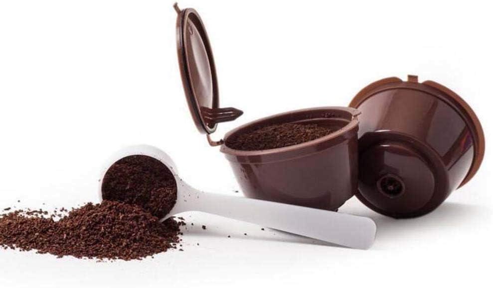 Capsules For Gusto - 4pcs Pack Food Grade Plastic Reusable Coffee Capsule Gusto Refillable Refill Cup Filter - Dolce Bean Ejection Seat Java Space Deep Brown Chocolate