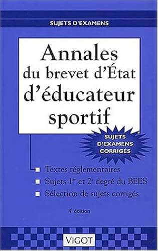 Download Annales du brevet d'Etat d'éducateur sportif, 4e édition PDF