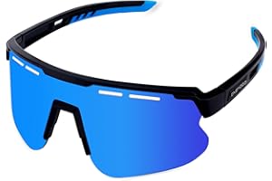 QLIFE Polarized Sports Sunglasses for Men Women, UV400 Protection Cycling Glasses for Youth, Goggles for Baseball Fishing