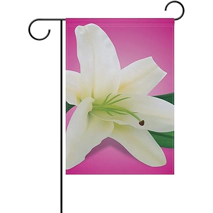 Amazon Com Dweobolufz Lily Flower 12 X 18 Inch House Flag Double